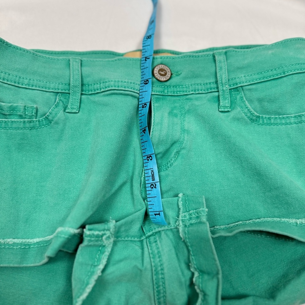 Hollister Low Rise Teal Denim Shorts Size 25 Y2K - Picture 6 of 7